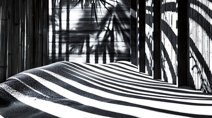 Wavy sand surface with undulating textures and diffused natural light creating soft, elongated shadows