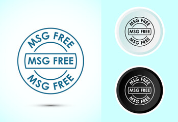 MSG free icon design illustration, Msg label sign symbol in color black and white