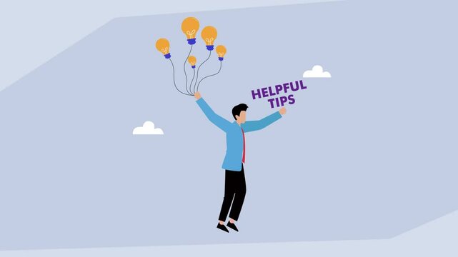 Helpful Tips and Ideas cartoon animation