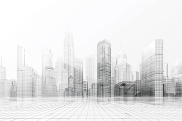 Architectural Cityscape Blueprint