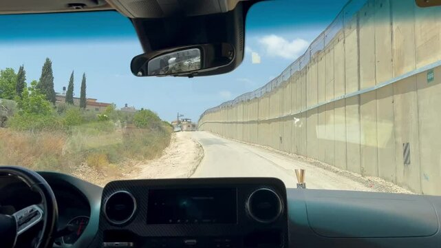 Bartaa, Israel &ndash; May 22, 2025. Division Wall Separating Bartaa Community between Israeli and Palestinian Territories