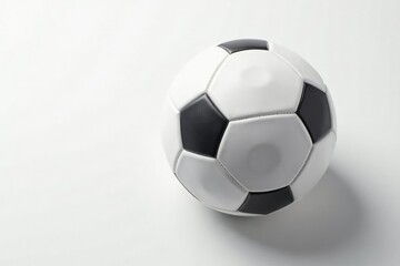 Fototapeta premium Overhead shot of pristine white football against pure white backdrop, pigskin, pure white