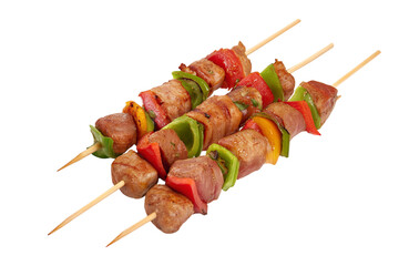 Shashlik isolated on transparent background