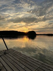 sunset on the lake