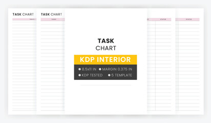 Printable Task Chart Template, Work and Student To-Do List