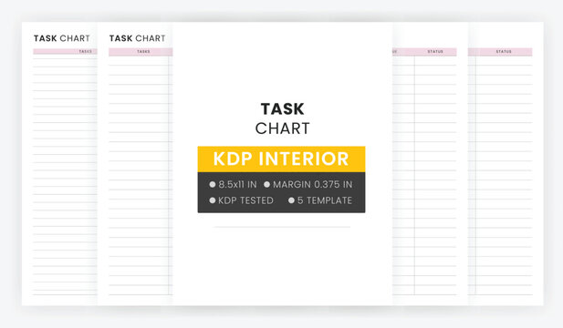 Printable Task Chart Template, Work and Student To-Do List