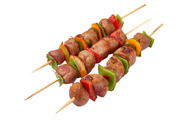Shashlik isolated on transparent background