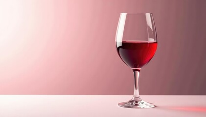 Rich red wine in a crystal glass against a pure white backdrop, alcohol, luxury, vino