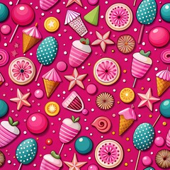 Fototapeta premium Hot Pink Playful Pop Art Design