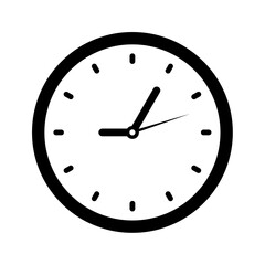Modern Clock Icon for Scheduling, Reminders, and Time Tracking. Vector Illustration