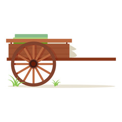 Fototapeta premium An old hand cart loaded with pioneer belongings