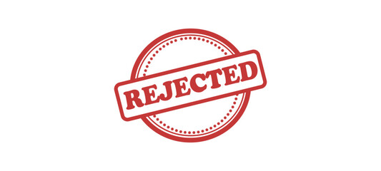 Rejected Red Ink Rubber Stamp. Vector Illustration