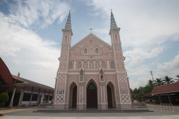 Wat Phra Christ Phra Haruthai ,One of the most beautiful Catholic churches in Thailand.