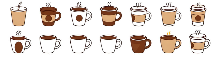 collection of coffee cups