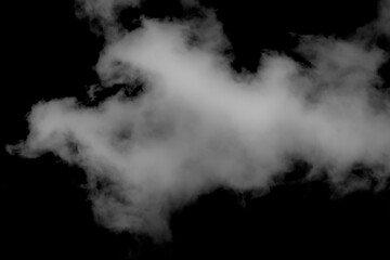 Realistic White Clouds on Black Background for Special Effect Overlays and Compositing on Photos and Designs