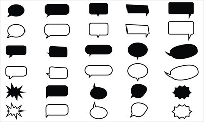 set of speech bubbles vector