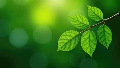 Symmetrical leaf arrangement on branch, nature's design, arrangement, repeating, branch pattern
