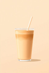 Iced Milk Tea &ndash; Creamy Thai-Style Tea in Clear Glass with Neutral Background.