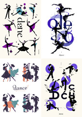 Obraz premium Dance Illustrations: A collection of diverse illustrations that embodies the movement and emotion of various dance styles, perfect for artistic projects and themed designs.