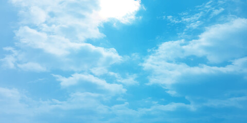 sunny sky blue light watercolor background. Aquarelle painting brush effect card paper textured canvas cloudy smoke space for text, entertaining card, template. aquamarine color graphics illustration