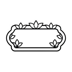 Rectangular Tray with Floral Carvings