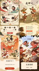 Vibrant Cartoon Illustration: Dynamic artwork captures animated characters in playful scenes. with a captivating array of animated design elements.
