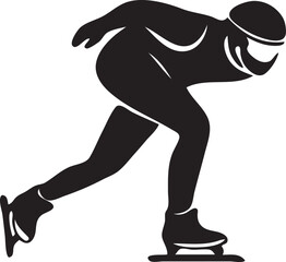 Ice Skating Speed Icon Vector