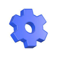 gear icon etting symbol 3d rendering
