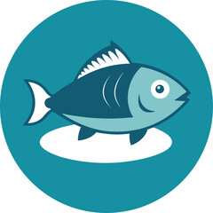 Obraz premium vector illustration of a fish