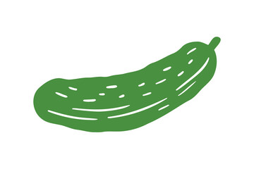 cucumber icon doodle hand drawn. Cartoon silhouette drawing green cucumber clipart symbol