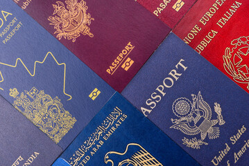 Passports of citizens of different countries of the world