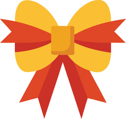 red bow with ribbon