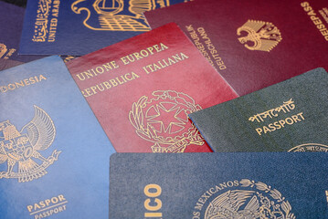 Passports of citizens of different countries of the world