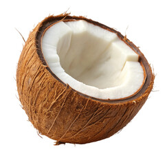 coconut on white background