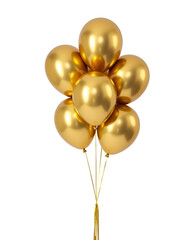 Bunch of Metallic Gold Balloons