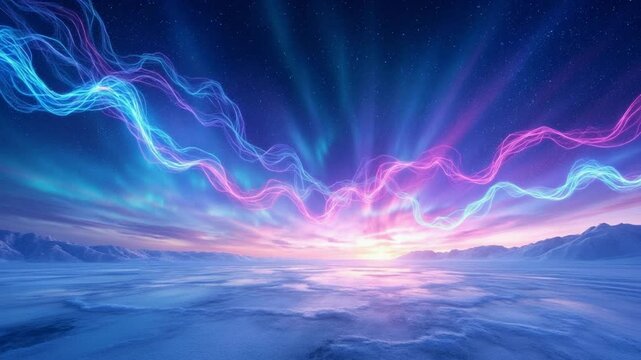 Enchanted Fantasy Aurora A Dreamlike Arctic Landscape