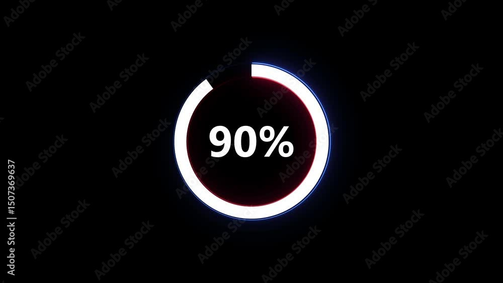 Poster loading circle black color animation. download progress, preloaded interface buffering. white backgr