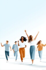 Engaging illustration of motivated students participating in activities that enhance enthusiasm and collaboration
