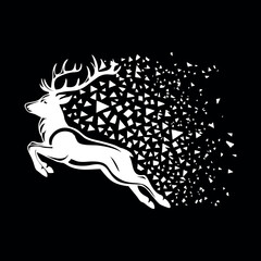 A sleek and majestic deer logo featuring detailed antlers and a strong silhouette. Ideal for outdoor brands, wildlife organizations, hunting gear, and nature-inspired businesses. The design symbolizes