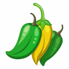 Anaheim Pepper white background