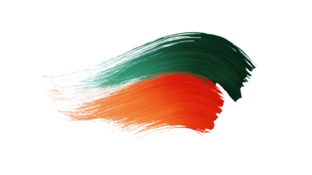 Italy flag color brush stroke with green, white, and red paint in artistic textured style, isolated on white background - Powered by Adobe