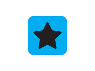 Star icon in round box icon and illustration 