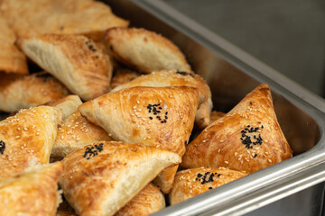 Samsa, somsa triangle pie, many traditional samosa, somsa savoury pastry