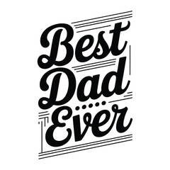 Happy fathers day typography poster design.	