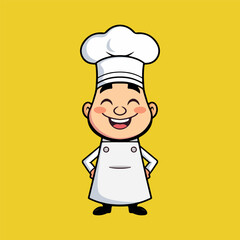 Chef cartoon Mascot Logo vector design