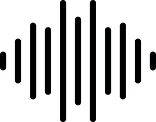 A clean, vector-based graphic of a simple audio waveform.