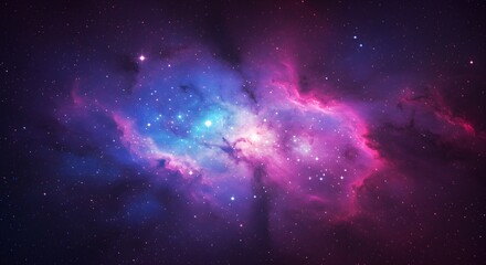 Naklejka premium Cosmic Nebula Stunning Space Design and Abstract Art