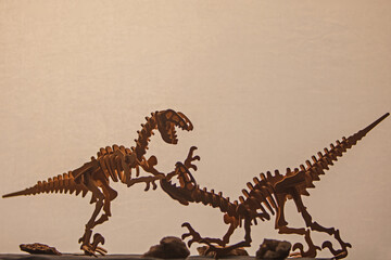 Fighting Velociraptors model silhouette 16480