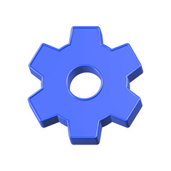 gear icon etting symbol 3d rendering