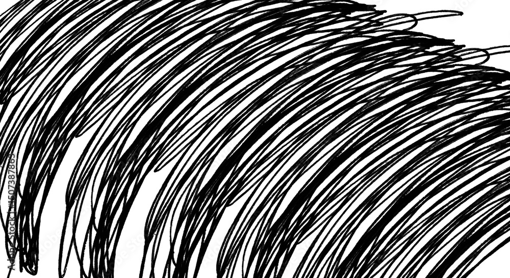 Aufkleber dense black scribble texture on clear backdrop for dynamic designs, ideal for overlays and textures 